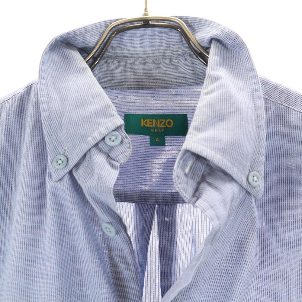 KENZO GOLF 90s Made in Japan Old Long sleeve Button down shirt 4 Navy Men's Used