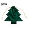 Christmas Gift Bags Tree Drawstring Presents Bag, Reusable Plush Wrapping Pouch, Party Supplies Shaped Holiday Favors Bag for Candy, Goody,