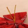 1/2Pcs Christmas Bows Hanging Decorations For Christmas Tree Diy Gold Silver Red Bowknot Pendant For Xmas Wreath New Year
