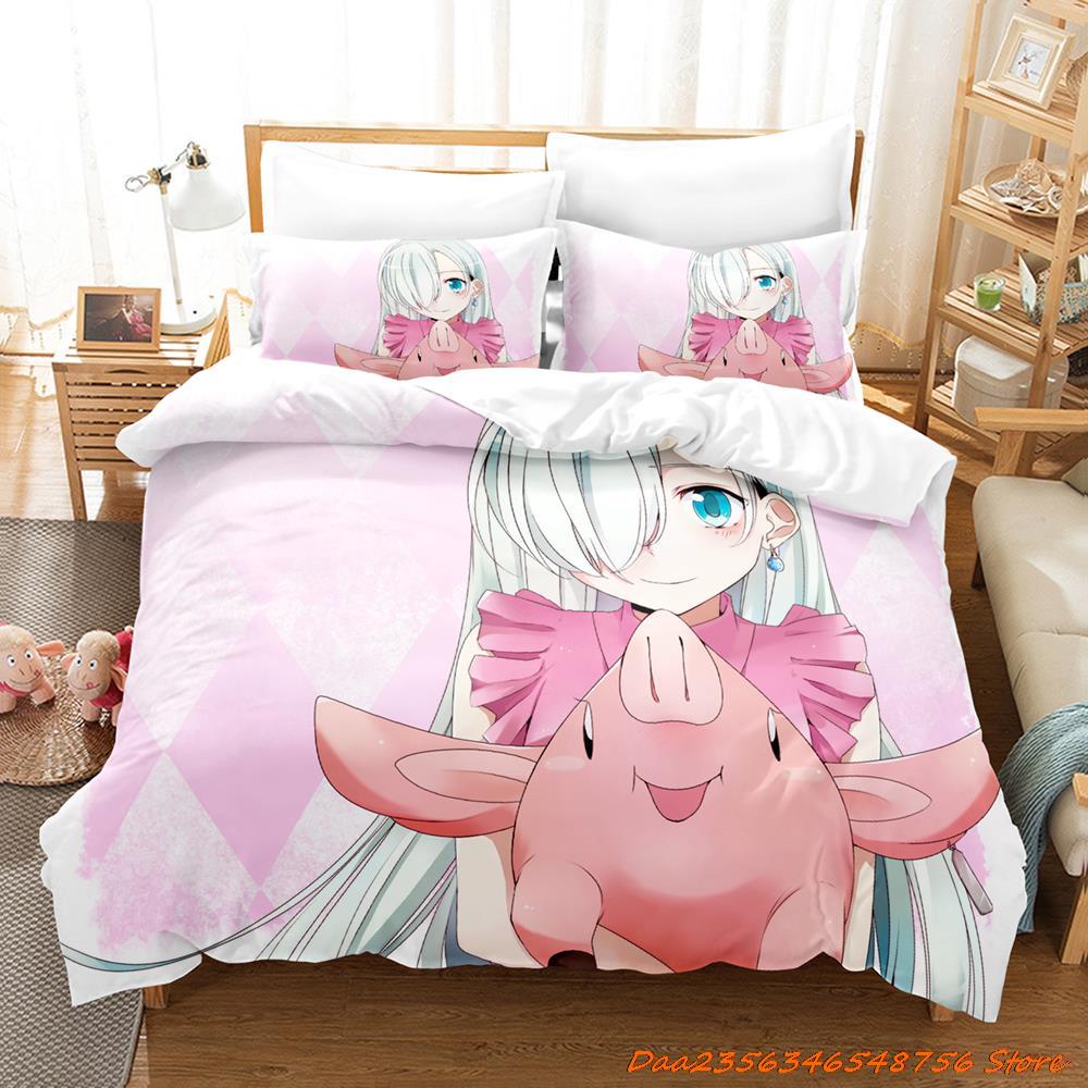 Comforter Escanor The Seven Deadly Sins Bedding Set Single Twin Full Queen King Size Bed Set Adult Kid Bedroom Duvet Sets 3D Anime