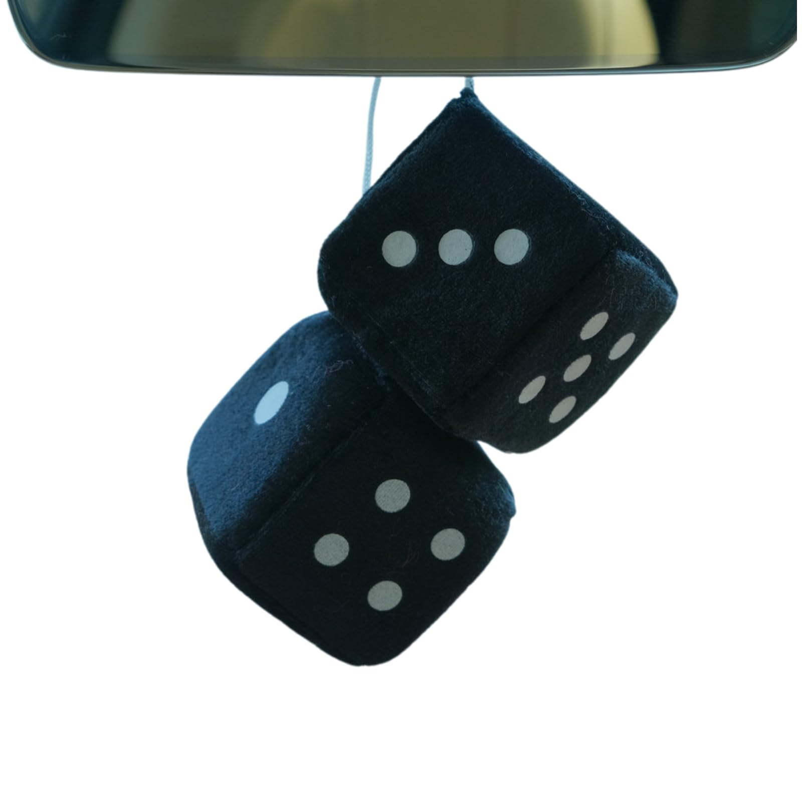 

Car Decoration Room Mirror Dice Hanging Interior Accessories Car Supplies Stylish Retro Interior Custom (Black) medium