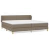 Maison Exclusive - Sommier à lattes de lit avec matelas Taupe 200x200 cm Tissu