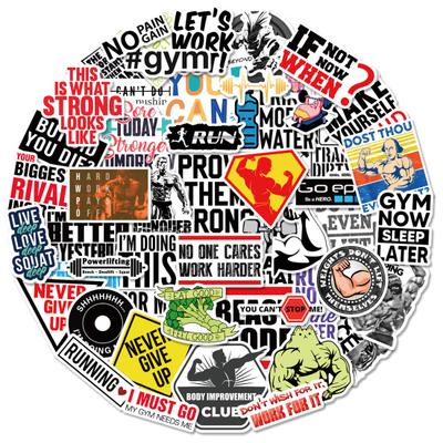 50Pcs/Bag Motivational Stickers Adorable Appearance Ornamental Anti-fade Convenient Inspirational Cup Vinyl Stickers Gym Decor