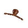 French caramel color old imitation wood grain large version shark clip retro Maillard simple grab clip headwear feminine temperament