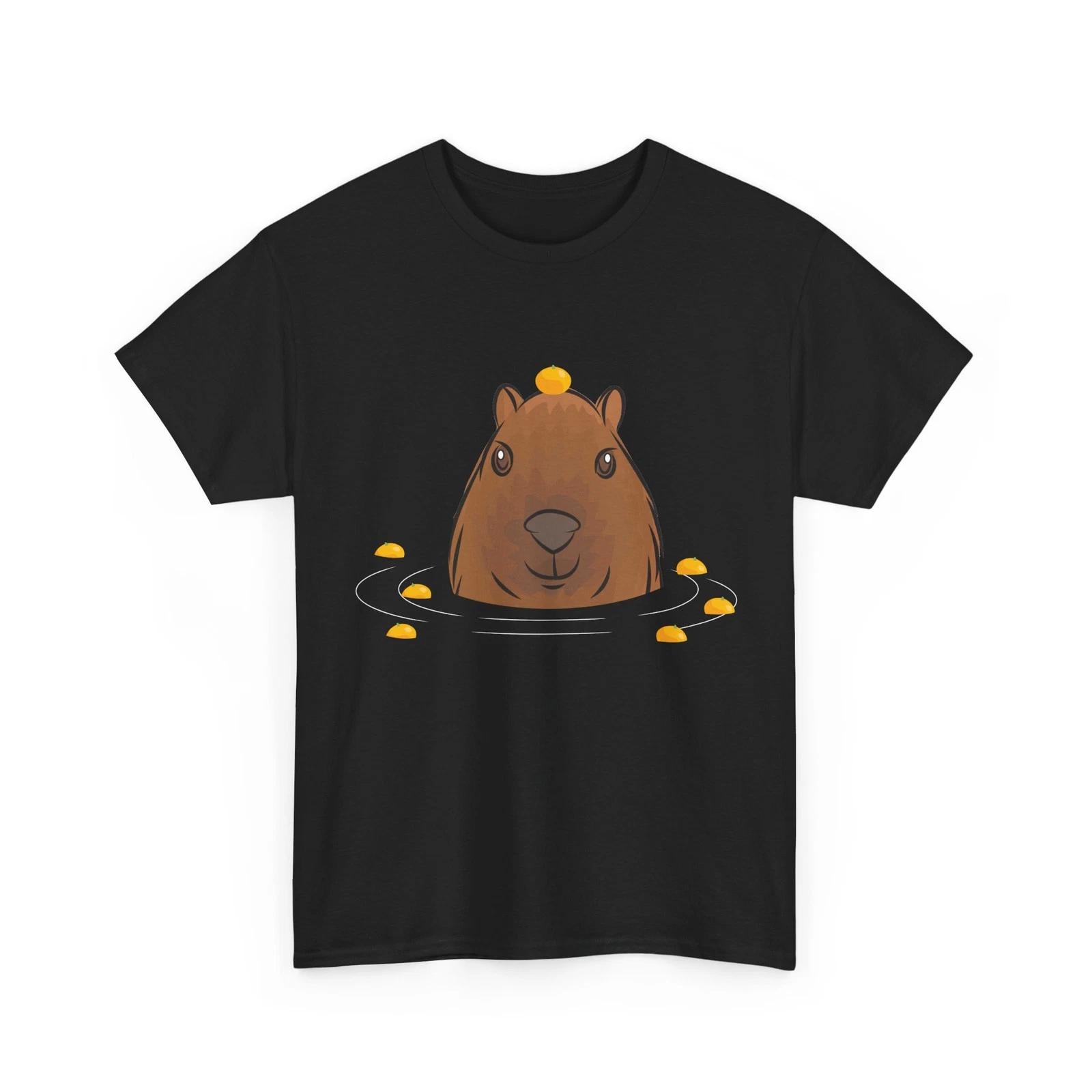 Capybara Orange T shirt, Capybara Lovers Rodents Animals Women Men Shirt 4XL