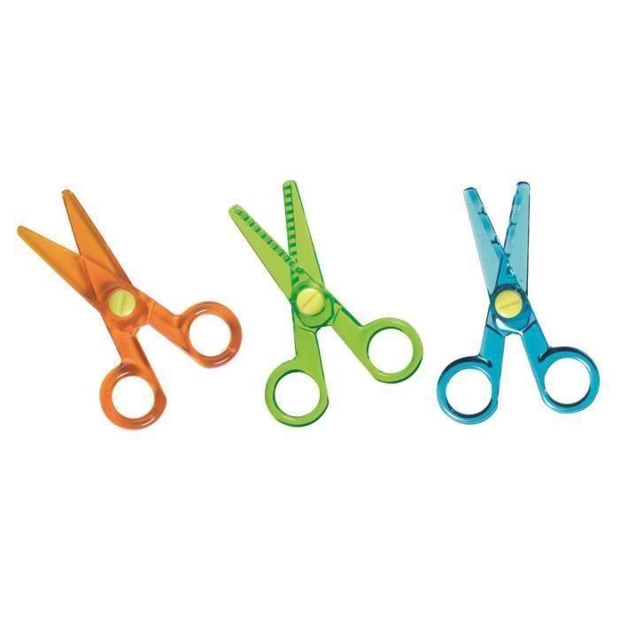 Ciseaux Mini Kids - CRAYOLA - Coupe droite, crantée, zigzag - Pour enfant à partir de 3 ans