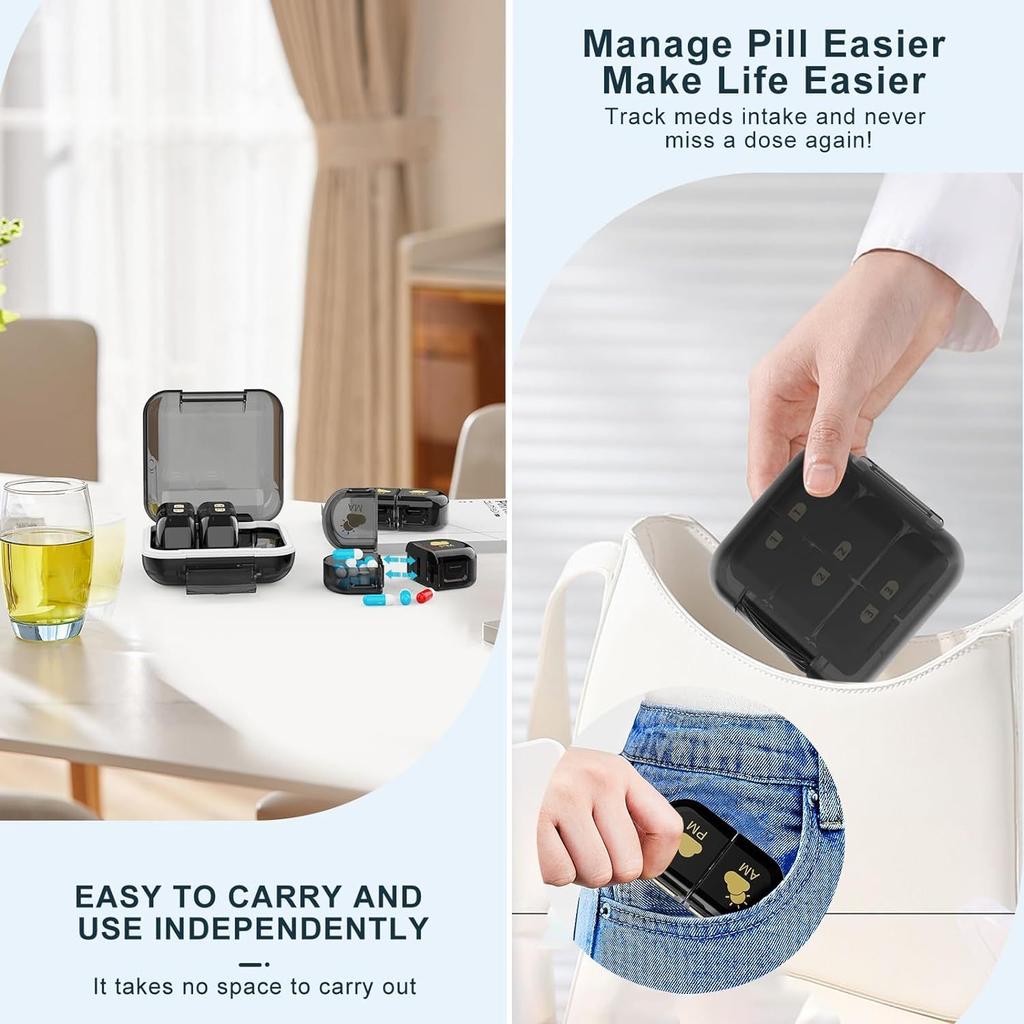 Weekly Pill Box Case Pill Organizer Detachable Vitamin Unique Plastic Pill Cases Box