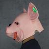 Halloween-Brille mit Schweinskopf-Motiv, rauchende Schweinskopfmaske, Hacker-Schweinskopfmaske aus Latex