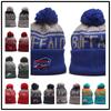 Căciulă tricotată colorată Față-verso Jacquard Brodată Pălărie caldă de iarnă Fani sportivi