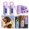 2Pcs Dog Poo Bag Holders with 4Pcs Bags for Outdoor Walking, Portable Quick Extraction