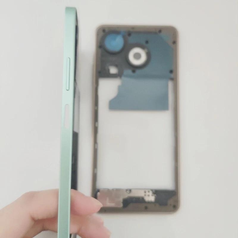 Novaphopat For Infinix Smart 8 X6525 Middle Frame Housing Middle Bezel Plate With Side Volume Key Button