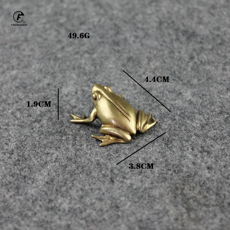 Vintage Copper Small Frogs Figurines Office Desk Crafts Ornaments Home Decor Accessories Retro Brass Animal Statue Decorations