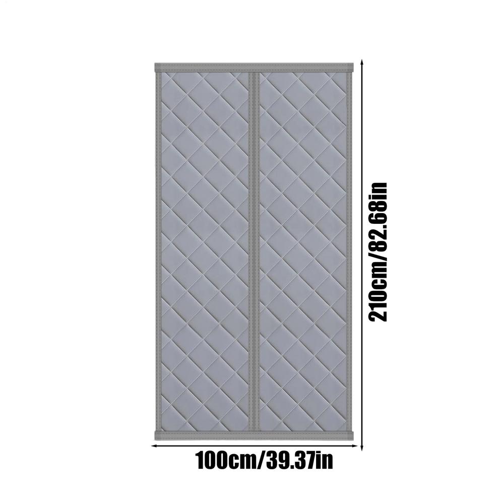 

Insulated Door Cover Windproof Magnetic Self-Closing Magnetic Door Curtains For Closet For Home Room Apartment Patio Porch сірий колір