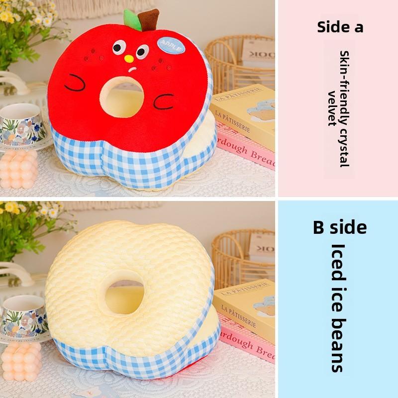 

Apple Hand Pillow With Cartoon Embroidery For Office And Nap Breaks синий