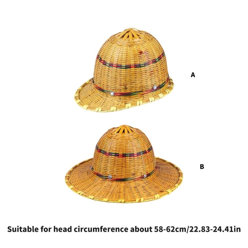 Breathable Bamboo Weave Cap For Outdoor Activities Lightweight And Friendly Unisex Design Practical Sun Protection Hat