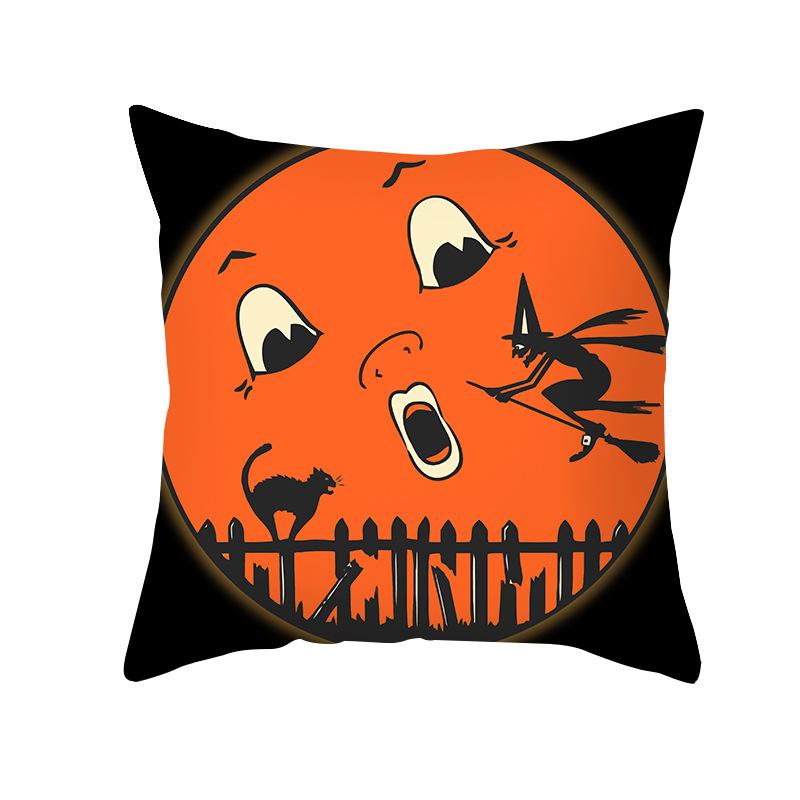 Halloween Pillow Cover Spoof Pumpkin Print Peach Skin Shopee Home Sofa Cushion Cover Pillow Cover