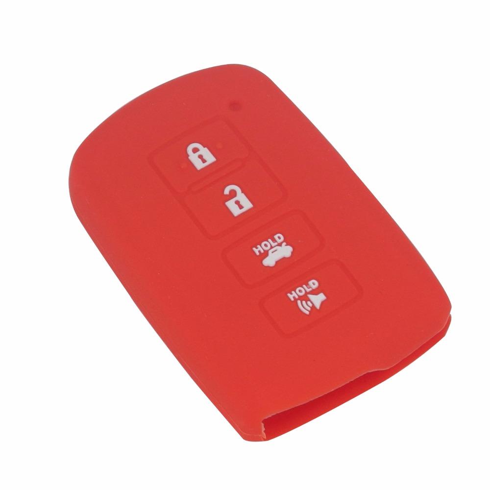 Jingyuqin 4 Buttons Car Silicone Remote Key Cover Case For Toyota Camry Avalon Rav4 Highlander 2012 2013 2014 2015