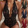 Body One Piece Sexy Deep V Sleep Colthes Backless Sexy Wear Ricamo in pizzo da donna