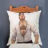 Super Sexy Hot Masculine Male Muscle Hairy Bear Man Cartoon Gay Art Soft Velvet Sofa Pillow Case Cozy Boyfriend Cushion Cover