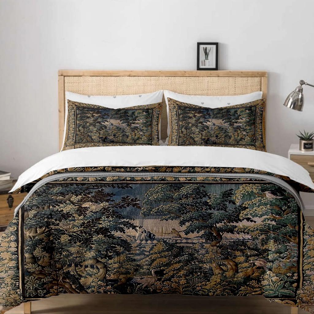 Flemish Verdure Renaissance Duvet Cover Set King Queen Double Full Twin Single Size Boys Bed Linen Set