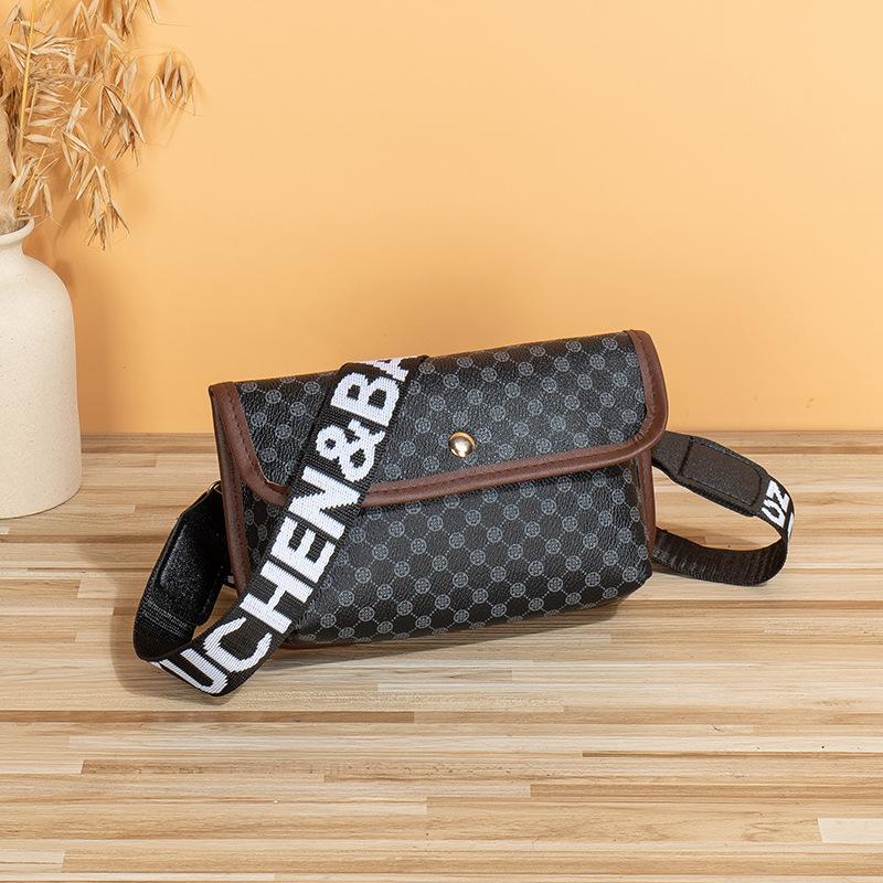 

Стильная и простая женская сумка кроссбоди из широкой стропы Классическая ромбовидная вышивка, сумка для мобильного телефона Портативная, легкая и контрастного цвета Маленькая квадратная