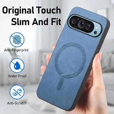 Pro Google Pixel 9 Pro XL pouzdro Pixel9 Pro Luxury Leather for Magsafe Magnetic Wireless Charging Cover pro Pixel 7 Pixel8 Pro 7A 8A