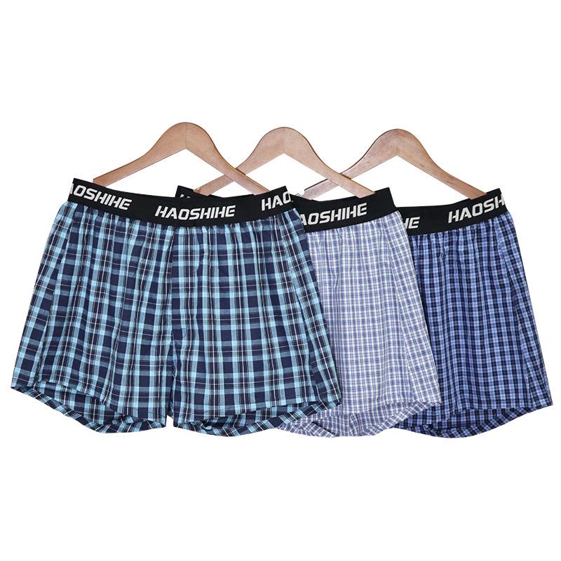 Men’s Loose Fit Plaid Cotton Boxer Briefs Pajama Pants