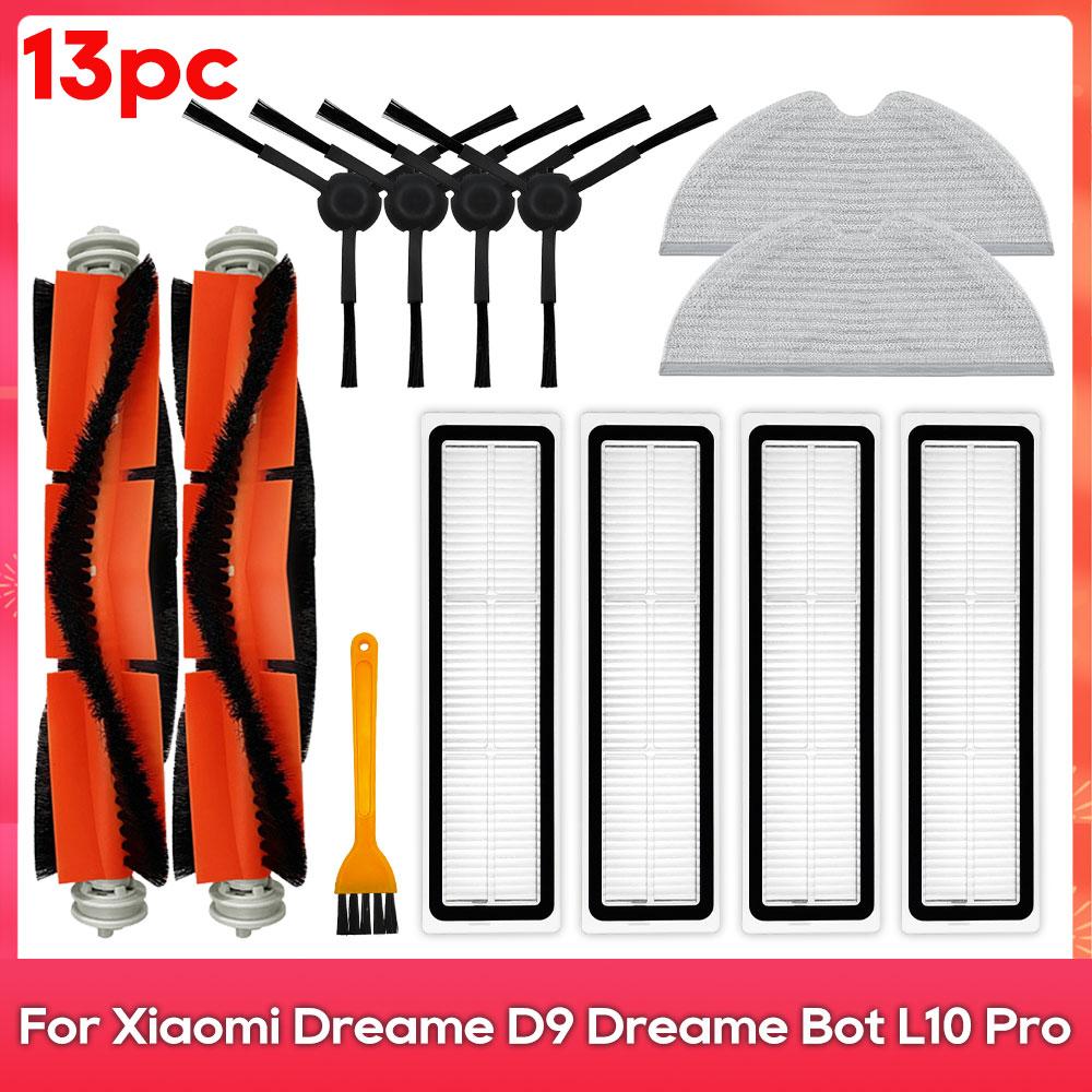 Compatible For ( Dreame D9, L10 Pro, Trouver Robot LDS Vacuum Finder ) Spare Parts Accessories Main Side Brush Mop Hepa Filter