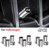 For Volkswagen Sco5 For VW GTI Scirocco B6 Tiguan T5 Golf Polo Jetta Passat Car Wheel Tire Valve Caps Stem Case With Logo Auto Styling Accessories