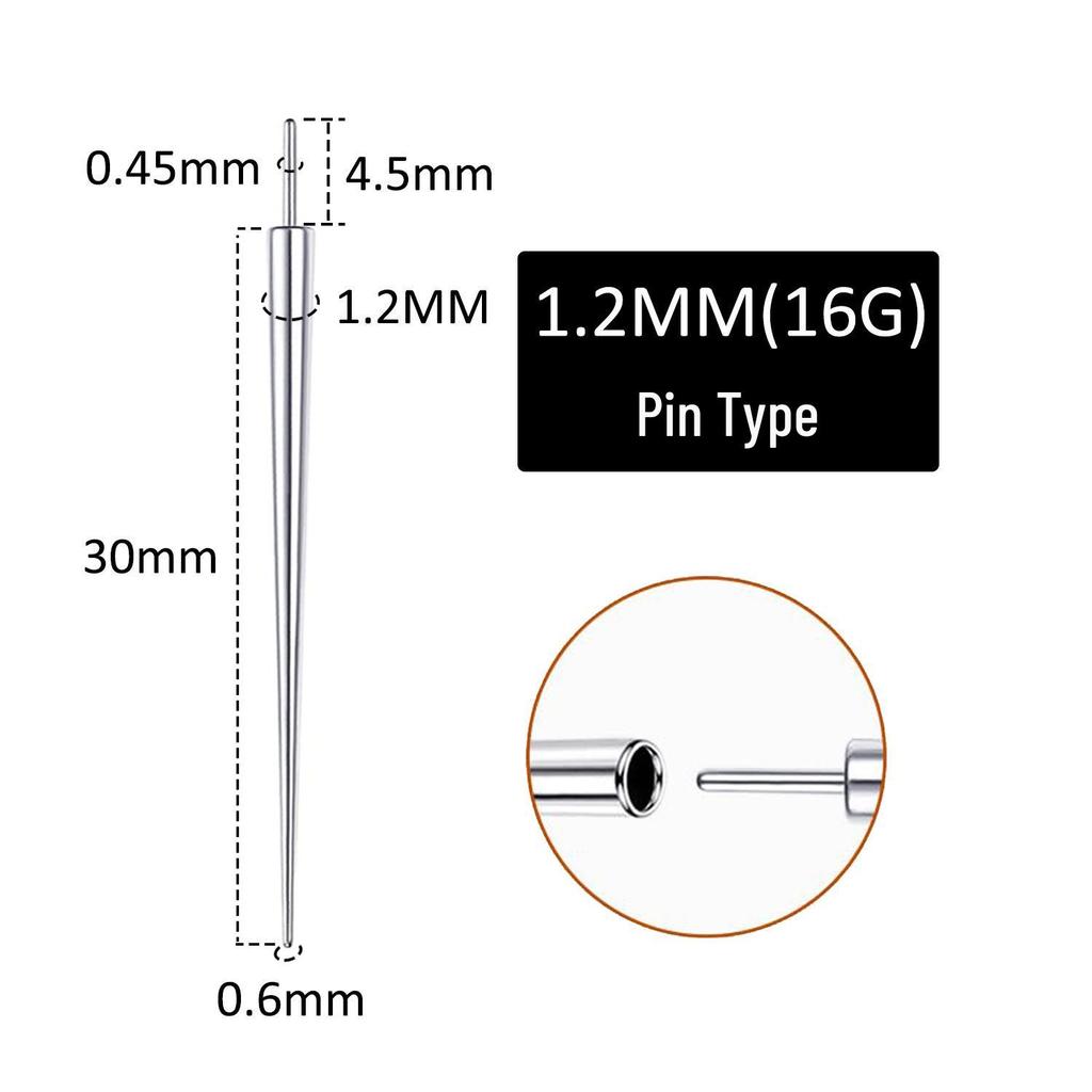 316 Stainless Steel Threaded Guide Pin for Piercing and DIY Tool