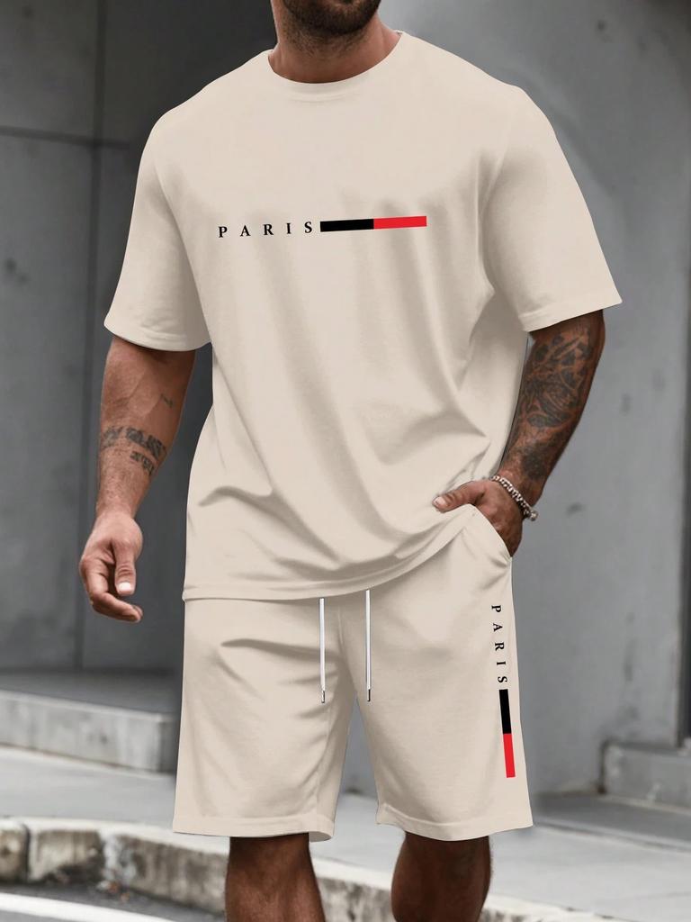 Men's Two-piece Sports Suit, Short-sleeve Shirt and Shorts Set, Men's Running Apparel