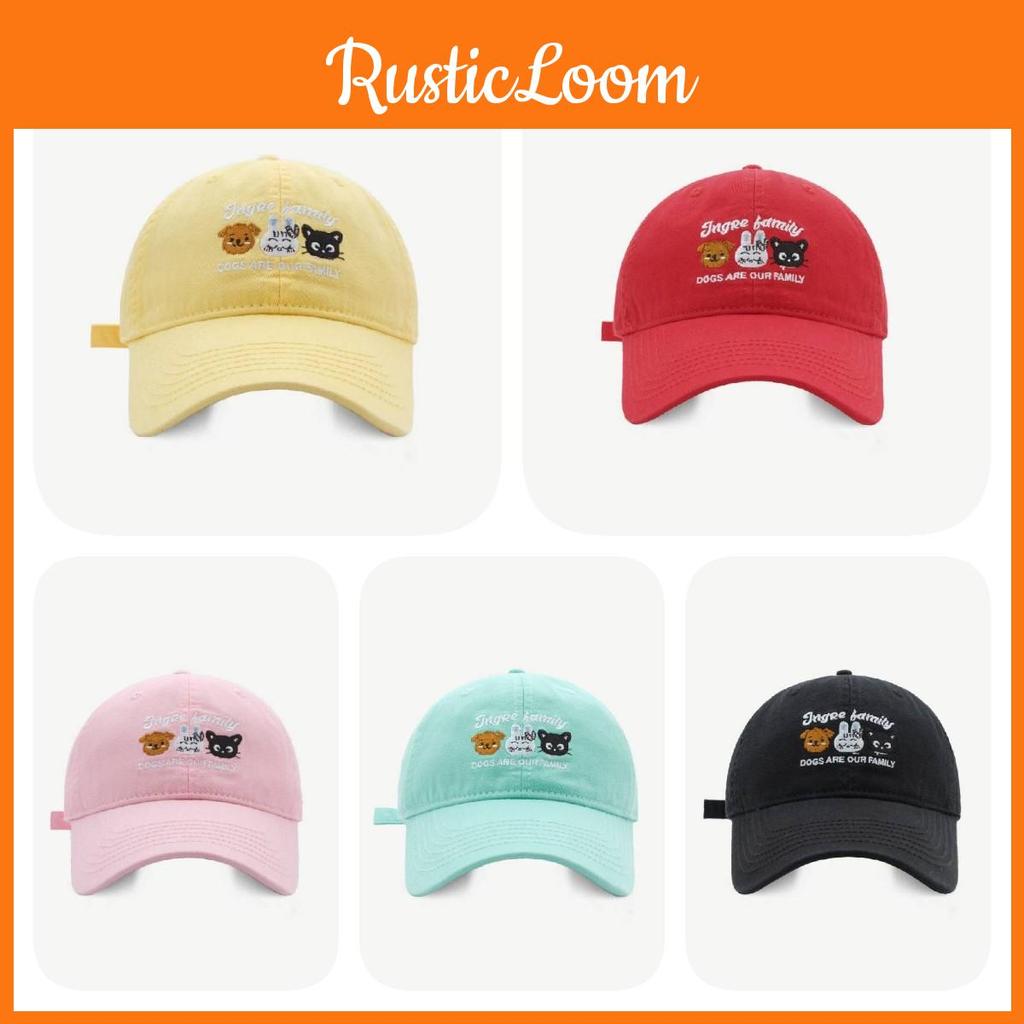 Cute Cartoon Animal Embroidered Baseball Cap For Women Sweet Versatile Korean Fashion Curved Brim Hat