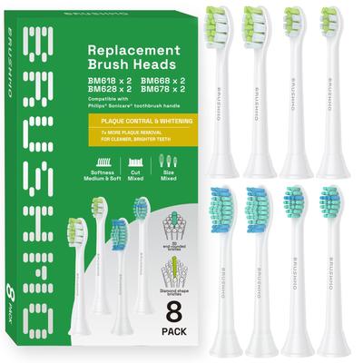 Compatible Brushes for Philips Sonicare Electric Mixed Pack of 8 Toothbrushes,