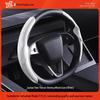 YZ Refresh Version Steering Wheel Cover for Tesla Model 3/Y - Winter White Decoration