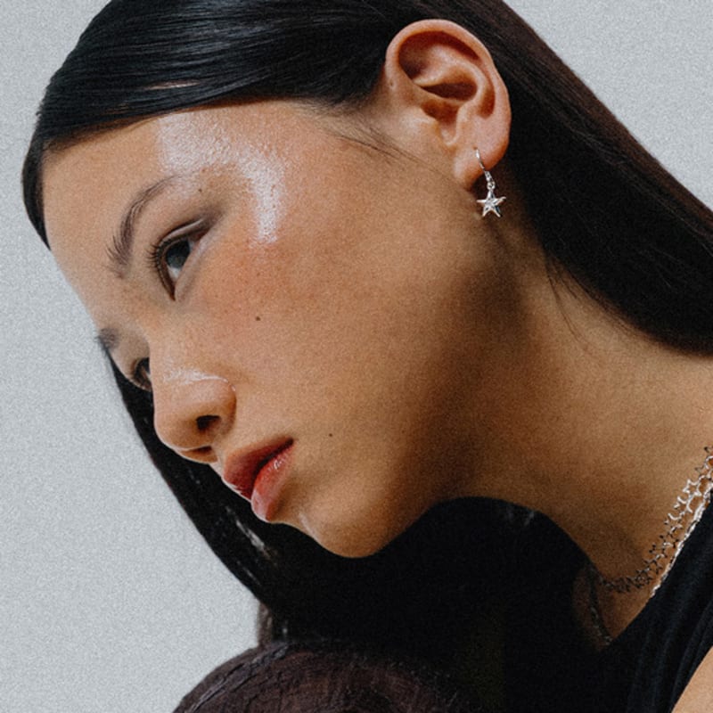 SCALETTO WS014 Shining Star Hoop Earrings