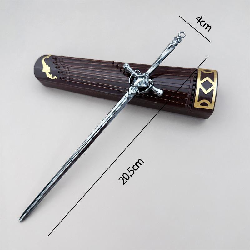 Antik Kılıçlar Kadınlar Kızlar İçin Saç Tokası Çin Tarzı Antik Kılıç Başlığı Su Damlası Saç Çubukları Narin Saç Aksesuarları