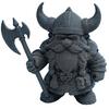 Estátua de Guerreiro Anão Viking, Miniatura Bárbaro Impressa em 3D, Capacete com Chifres Decoração de Mesa para Escritório em Casa, Presente Colecionável