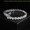 [C]4Pcs/set Women Crystal Jewelry Set For Women Charm Necklace Bracelet Stud Earring White Zircon Chain Necklace