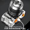LED Sensor Headlamp T6 Super Bright USB Rechargeable Headlight 18650 Battery Waterproof Camping Fishing Lantern Power Source