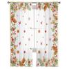 Autumn Leaves Watercolor Sheer Window Curtains For Living Room Kitchen Children Bedroom Voile Hanging Curtain
