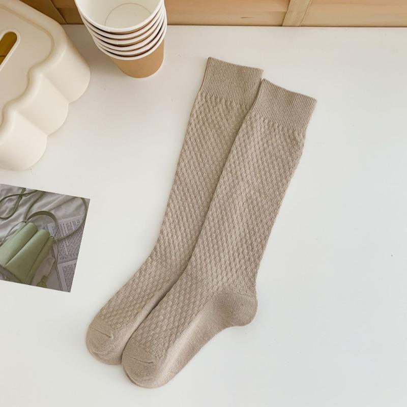

Female Spring and Autumn Fashion New Solid Color Pile Pile Calf Socks 1 pair хакі