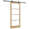 ORKDAL Sliding Door Natural 93 x 211 cm Solid Pine Wood and Glass