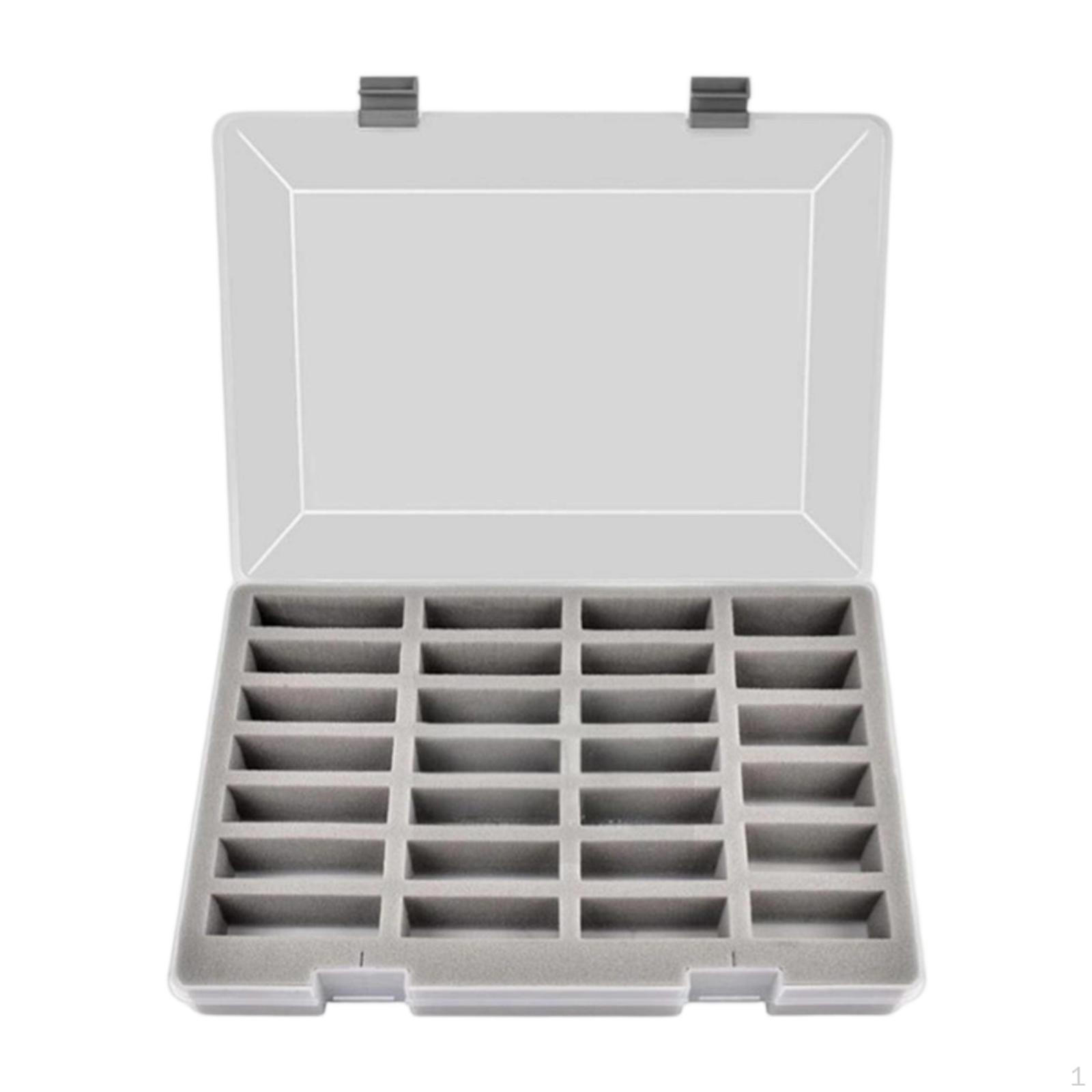 

1/64 Model Cars Storage Case Portable Multifunctional Dustproof Sturdy with 27 Compartments Toy Car серый