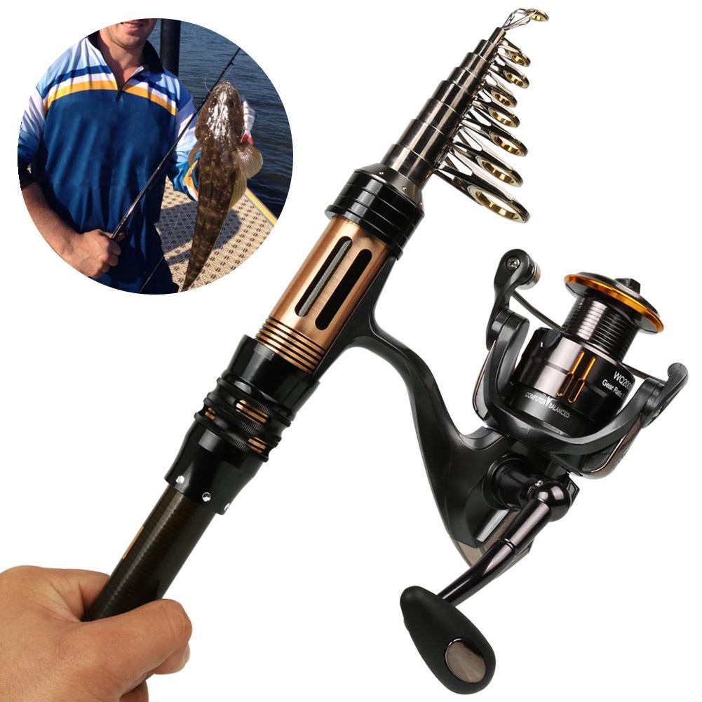 

Переносное спиннинговое телескопическое удилище Sougayilang и комплекты спиннинговых катушек 13+1BB 1.3M Rod with WQ2000 Reel