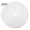 Decorative Tree Stand Cover for Xmas Party 24/30/36 Inch White Faux Fur Christmas Skirt, Soft Fluffy Plush Large Skirt Villa Hotel Lobby Base