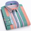 Men's Oxford Long Sleeve Shirt 100% Cotton Wrinkle Resistant & Breathable, Solid Plaid Striped Comfort Casual Button-down Shirts