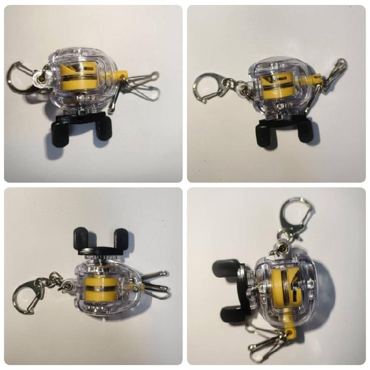 Fishing Tackle Lock Buckle Quick Buckle Keychain with Retractable Wire Fishing Reel Keychain Telescopic Buckle