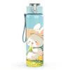 1PC Bunny Picnic Spring Cute Print 750ml Color Plastic Sports Water Bottle Leakproof Flip Straw Lid Suitable for Sports Office Home Use