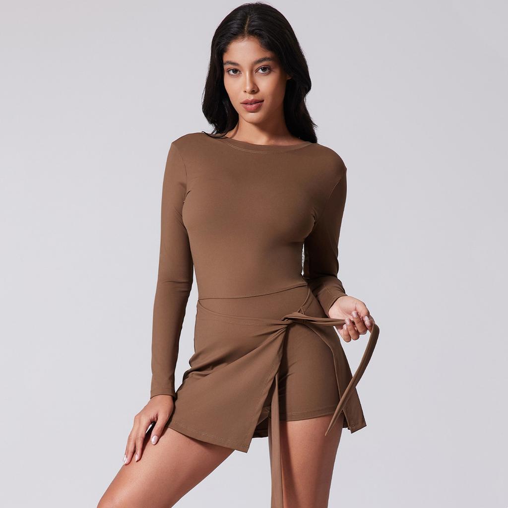 Damen Hochwertiger Anti-Expositions-Jumpsuit Einteiler Yogaanzug Geeignet für Laufen/Fitness/Tennis/Training