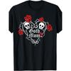 Goth Mom Gothic Mother's Day Heart Rose Skull Thorns T-Shirt